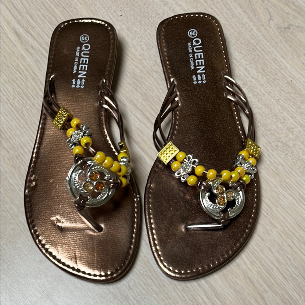 Queen Beaded Sandals
